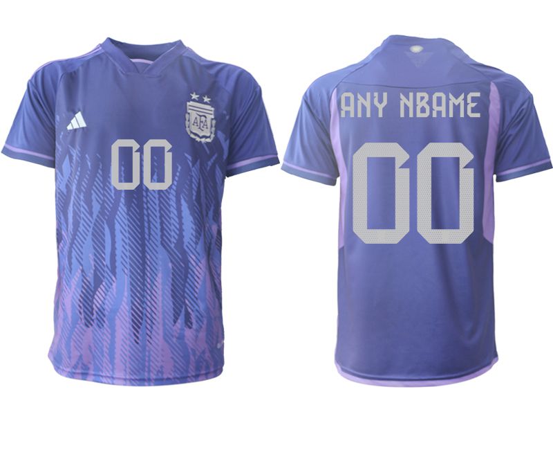 Men 2022 World Cup National Team Argentina away aaa version purple customized Soccer Jerseys->argentina jersey->Soccer Country Jersey